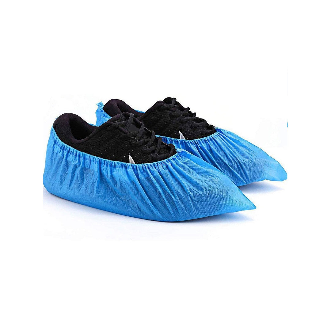 Copriscarpe monouso igienici usa e getta colore azzurro con elastico - 100 Pezzi